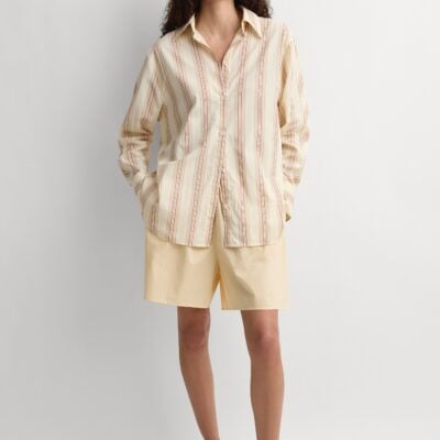 Faithfull The Brand The Stripe Shirt Straw Stripe - Image 1
