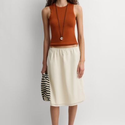 Faithfull The Brand The Knee Skirt Milk - Image 1