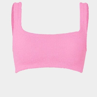 Hunza G Xandra Bikini Top - Bubblegum - Image 1