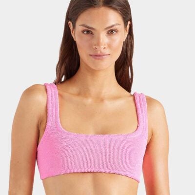 Hunza G Xandra Bikini Top - Bubblegum - Image 2