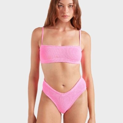 Hunza G V Waist Bikini Bottom - Bubblegum - Image 2