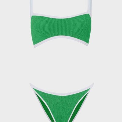 Hunza G Tyler Bikini - Emerald/White - Image 1