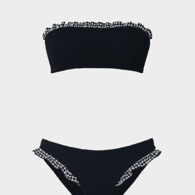 Hunza G Trudy Bikini - Black Gingham - Image 1