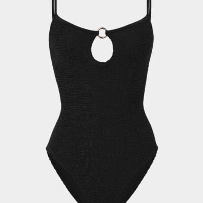 Hunza G Toni With Gold Hoop Swim - Black - Image 1