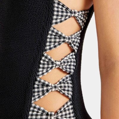 Hunza G Tiffany Swim - Black Gingham - Image 2