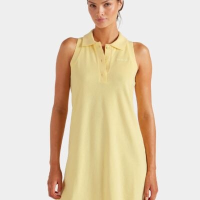 Hunza G Terry Towelling Tennis Dress - Butter - Image 2