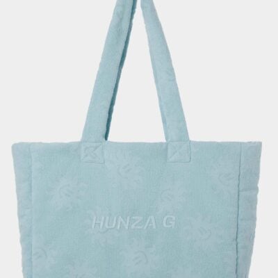 Hunza G Sunny Towelling Beach Bag - Ice Blue - Image 1