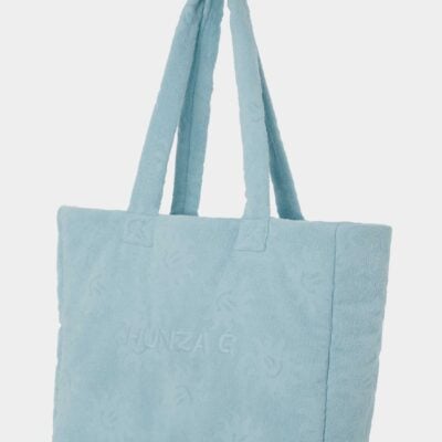 Hunza G Sunny Towelling Beach Bag - Ice Blue - Image 2