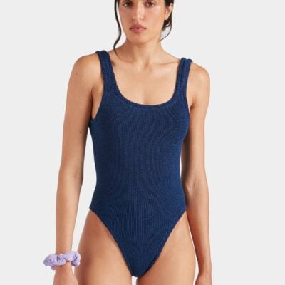 Hunza G Square Neck Swim - Navy - Image 2