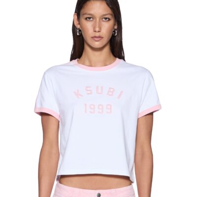 Ksubi VARSITY SHRUNKEN TEE WHITE QUARTZ - Image 1
