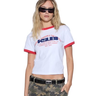 Ksubi VARSITY SHRUNKEN SS TEE WHITE - Image 1