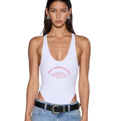 Ksubi VARSITY LARA BODYSUIT WHITE - Image 1