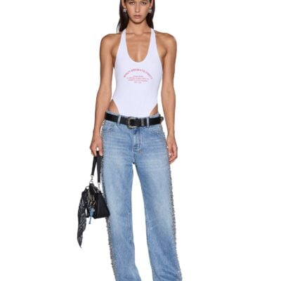 Ksubi VARSITY LARA BODYSUIT WHITE - Image 2