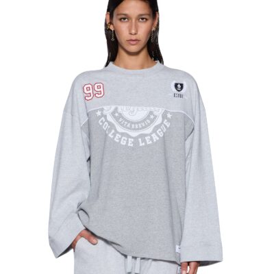 Ksubi VARSITY BOYFRIEND LS TEE GREY - Image 1