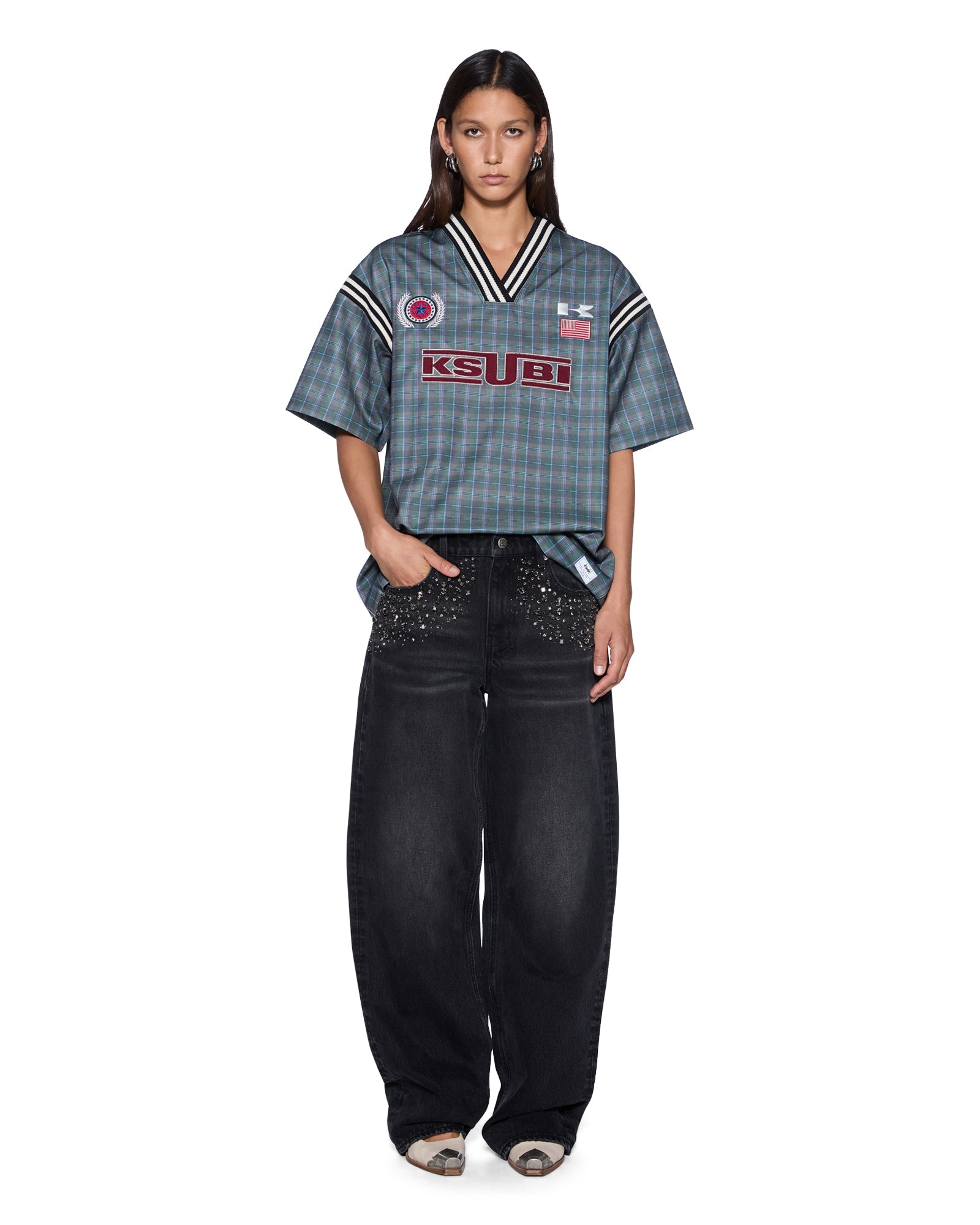 Ksubi UNION JERSEY HUNTER PLAID — GREEN - Image 2