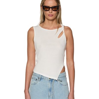 Ksubi TWISTED TANK WHITE - Image 1