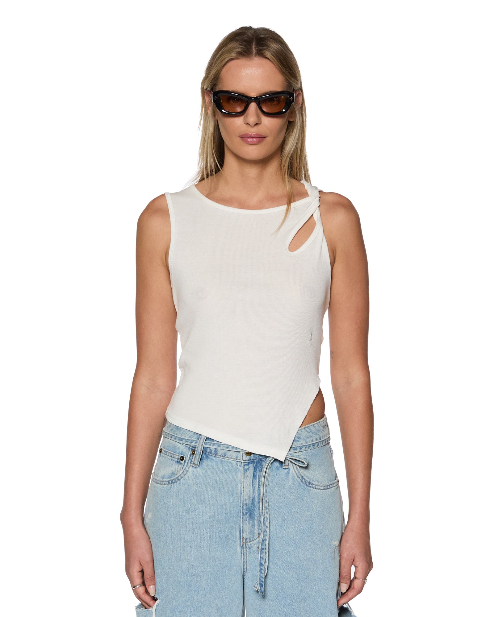 Ksubi TWISTED TANK WHITE - Image 1