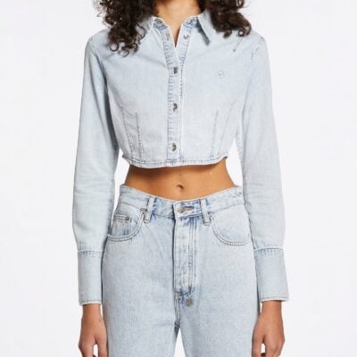 Ksubi TUCKED CROP SHIRT MUSE — DENIM - Image 1