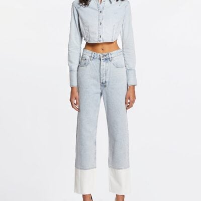 Ksubi TUCKED CROP SHIRT MUSE — DENIM - Image 2