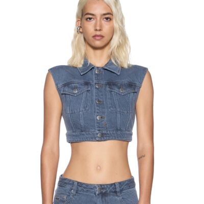 Ksubi TRUCKER VEST MIRAGE — BLUE - Image 2
