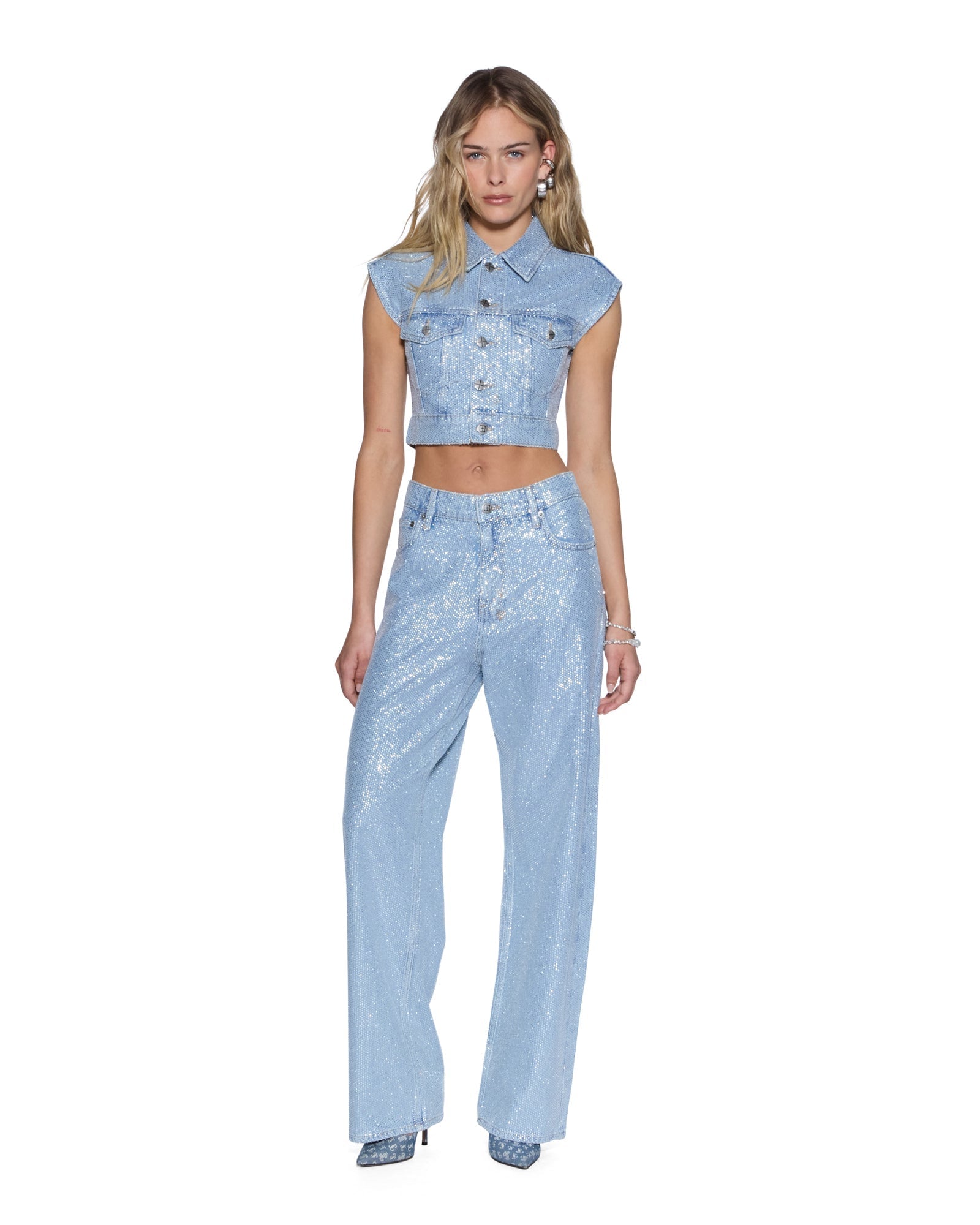 Ksubi TRUCKER VEST HIGH ROLLERS — DENIM - Image 2