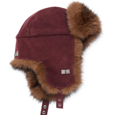 Ksubi TRAPPER HAT MERLOT FLOCK — Burgundy - Image 1