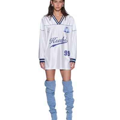 Ksubi TEAMSTER LS DRESS VINTAGE WHITE — OFF WHITE - Image 2