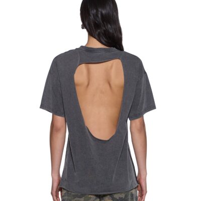 Ksubi TBS BLEACH OH G SS TEE SMOKE — CHARCOAL - Image 1