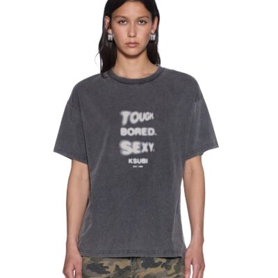 Ksubi TBS BLEACH OH G SS TEE SMOKE — CHARCOAL - Image 2