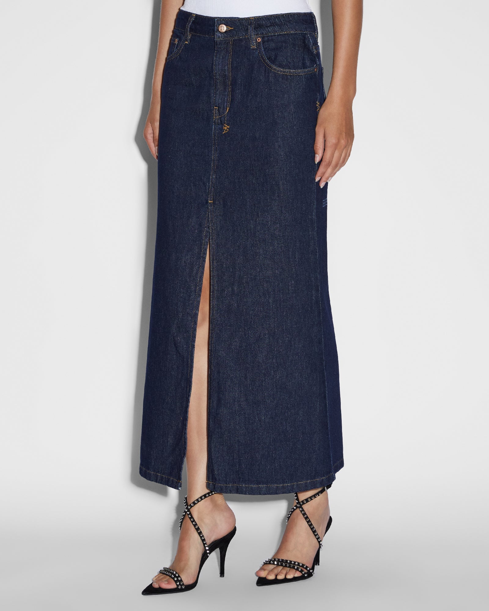 Ksubi SWERVE SKIRT LEGACY — DENIM - Image 1