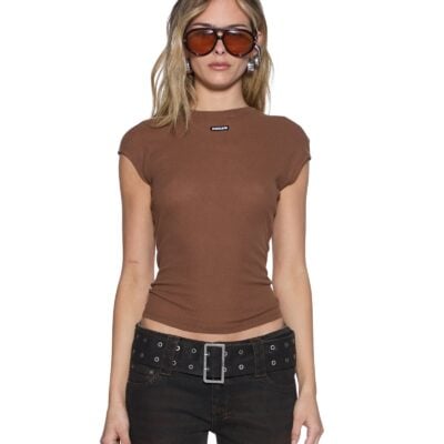 Ksubi STAPLE SS TEE CHOCOLATE SHEER — BROWN - Image 1