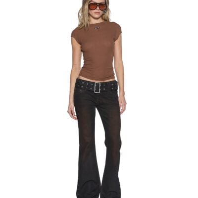 Ksubi STAPLE SS TEE CHOCOLATE SHEER — BROWN - Image 2