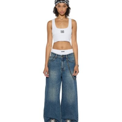 Ksubi STACKED ORIGIN CROP WHITE - Image 2