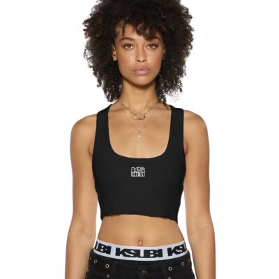 Ksubi STACKED ORIGIN CROP BLACK - Image 1