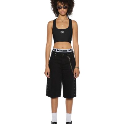 Ksubi STACKED ORIGIN CROP BLACK - Image 2