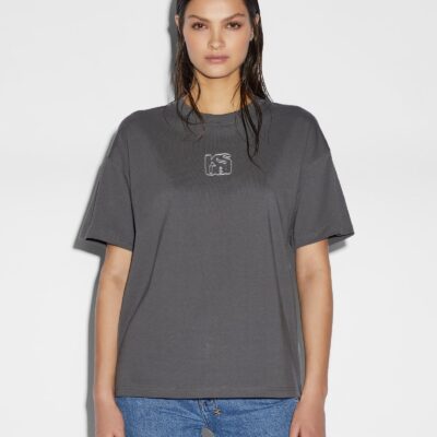 Ksubi STACKED OH G SS TEE CHARCOAL - Image 1