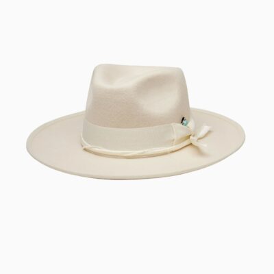 LoveShackFancy Wyeth Boone Hat — LINEN - Image 1