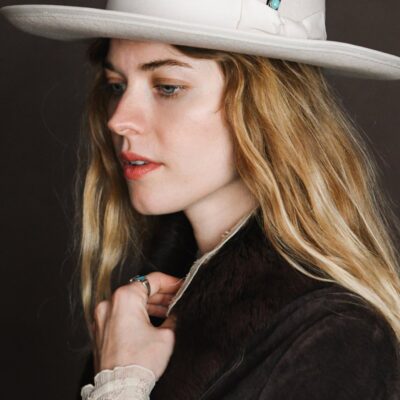LoveShackFancy Wyeth Boone Hat — LINEN - Image 2