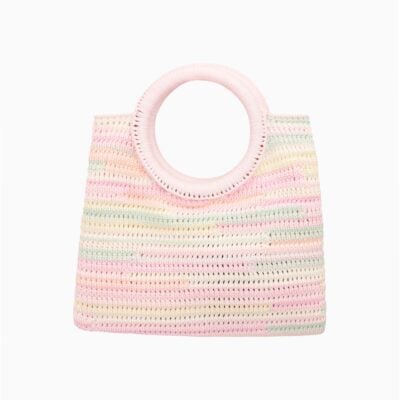 LoveShackFancy Velle Striped Crochet Pouch — TROPICAL SWIRL - Image 1