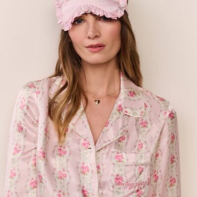LoveShackFancy Sweet Dreams Eye Mask — BUBBLE PINK - Image 2