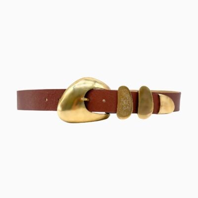 LoveShackFancy Streets Ahead Willa Belt — COGNAC - Image 1
