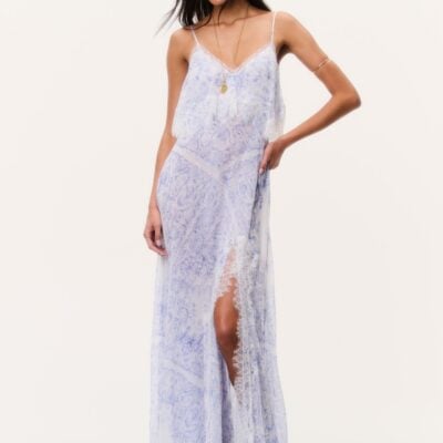 LoveShackFancy Stelline Sheer Silk Maxi Dress — INDIGO SHORES - Image 2
