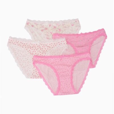 LoveShackFancy Slumber Panty Set - Set Of 4 — TICKLED PINK - Image 1