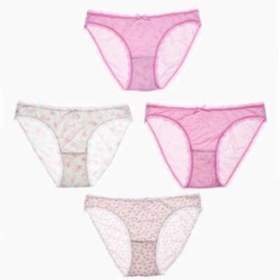 LoveShackFancy Slumber Panty Set - Set Of 4 — TICKLED PINK - Image 2