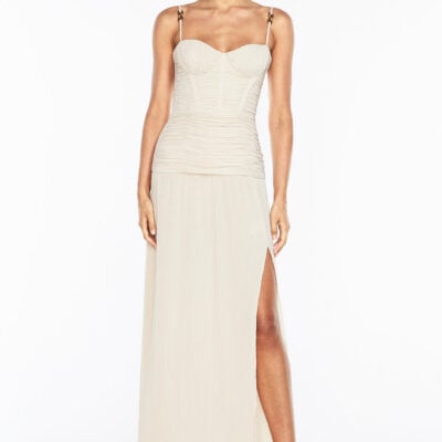 Manning Cartell Double Time Pleat Dress — NOUGAT - Image 2