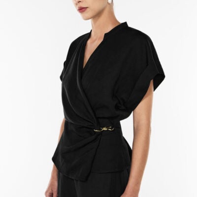 Manning Cartell Florence Wrap Top — BLACK - Image 2