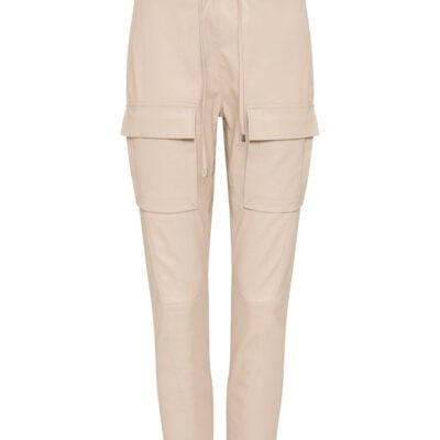Manning Cartell Open Season Stretch Leather Pant — ALMOND - Image 1