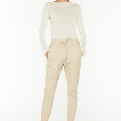 Manning Cartell Open Season Stretch Leather Pant — ALMOND - Image 2