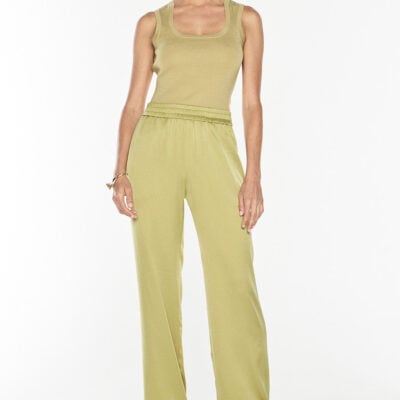 Manning Cartell Glossed Over Pull On Pant — KHAKI GOLD - Image 2