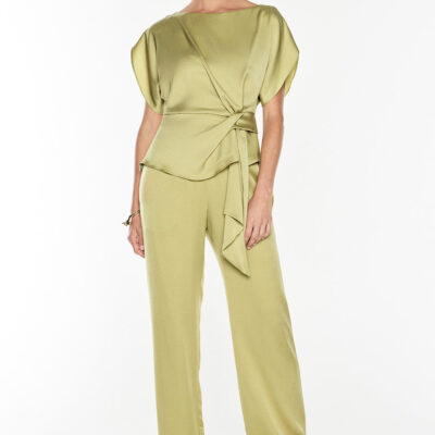 Manning Cartell Glossed Over Drape Top — KHAKI GOLD - Image 2